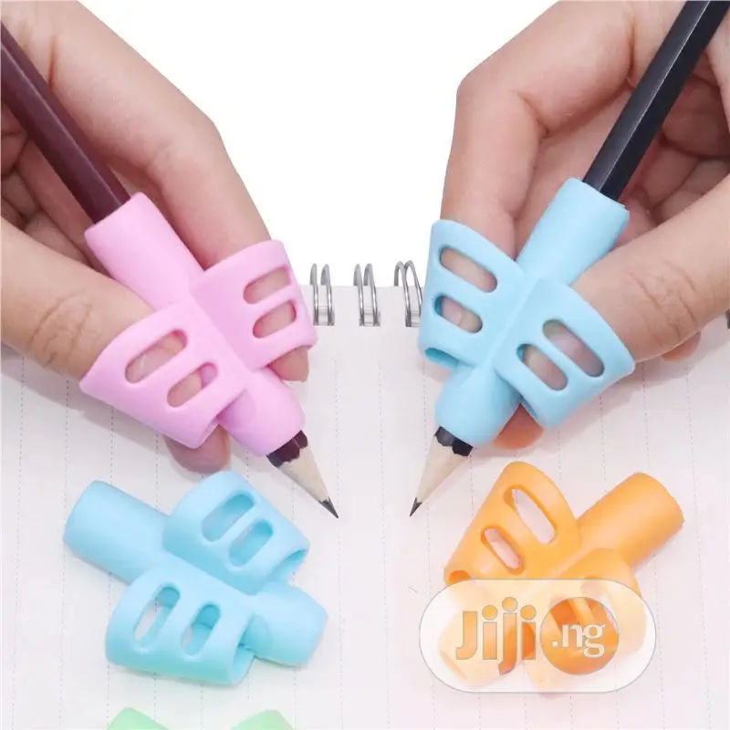 5 PCS Pen Grips Writing Posture Corrector Two Fnger Silicone