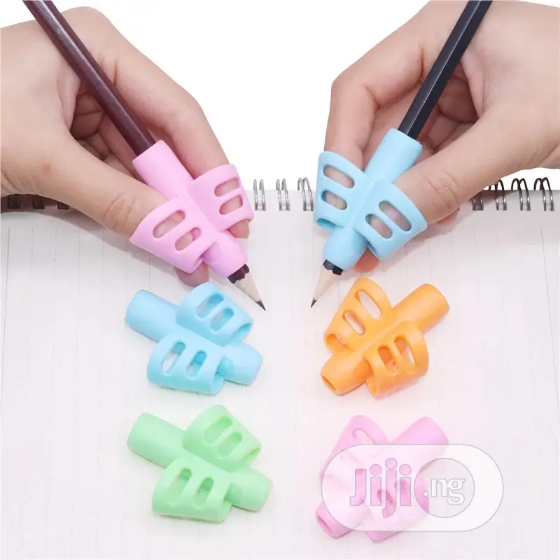 5 PCS Pen Grips Writing Posture Corrector Two Fnger Silicone