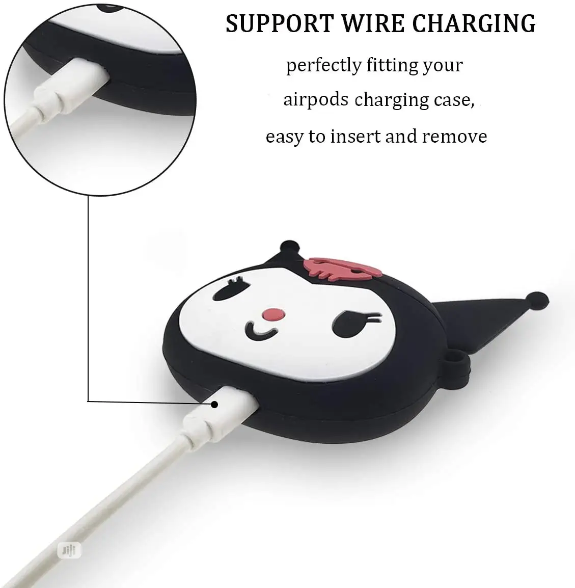 Kuromi Cute 3D Cartoon Silicone Protective Cover For Airpod