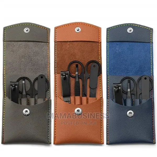 4pcs Makeup Kit Manicure Set With PU Cover - Grey