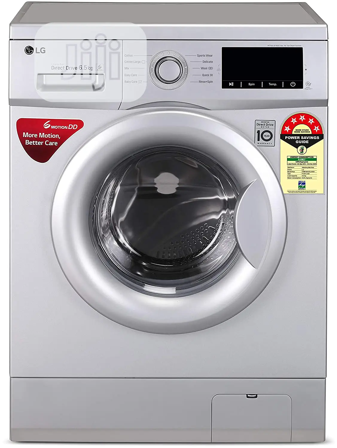 LG 6.5 Kg 5 Star Inverter Washing Machine FH2J3WDNPO