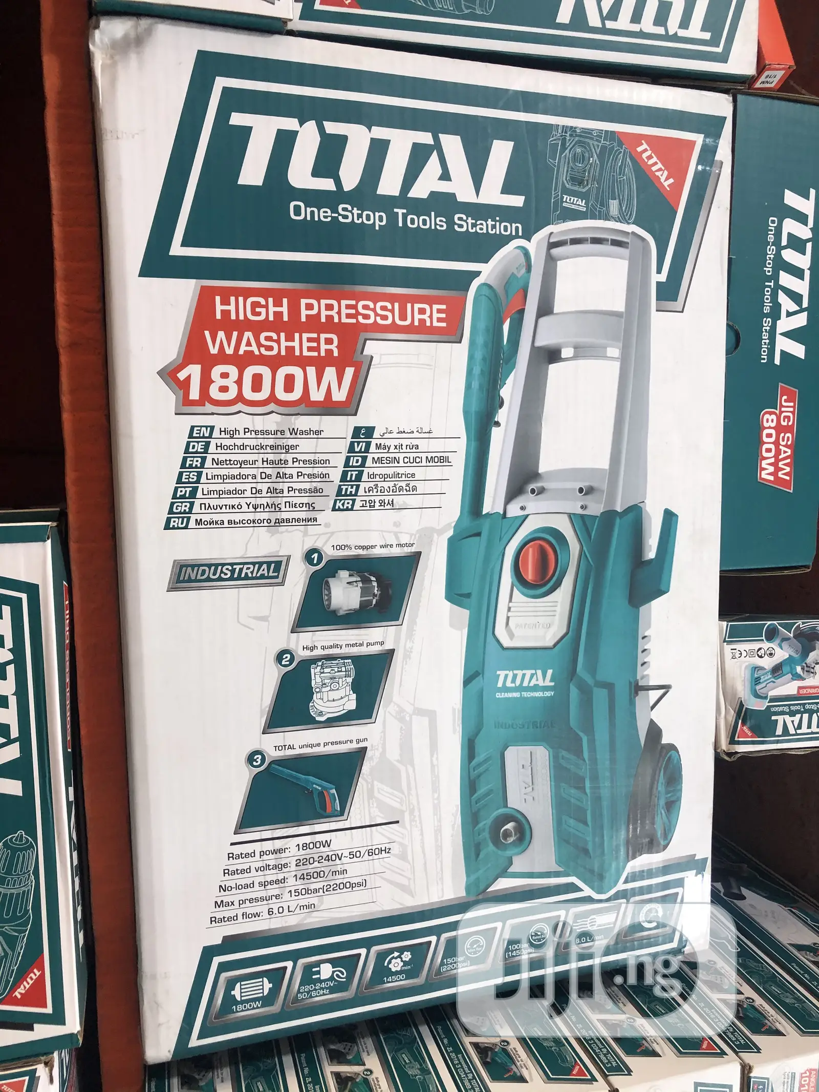 Total Electric Pressure Washer Machine 1800W
