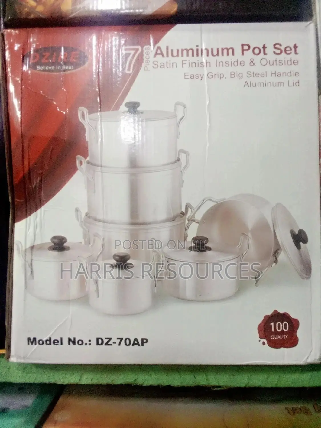 Dzire Alluminium Cooking Pots-7pcd