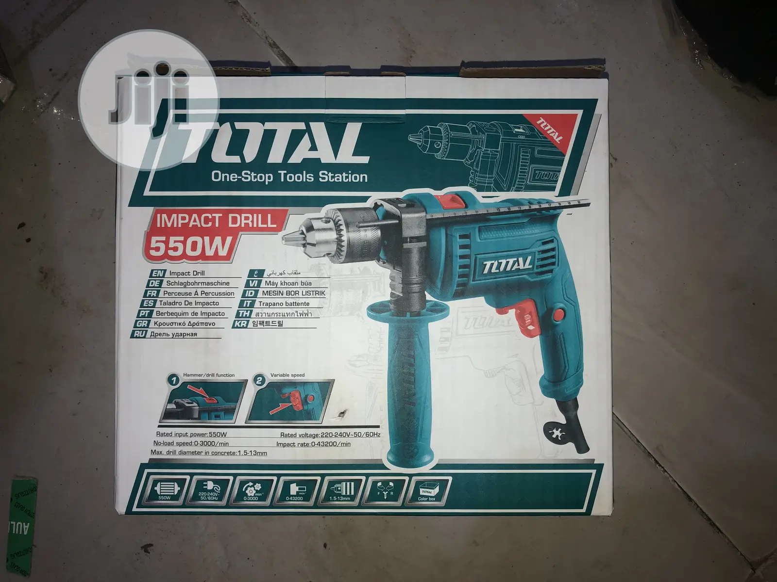 Total Impact Drilling Machine to 13mm 550w One Stop Station