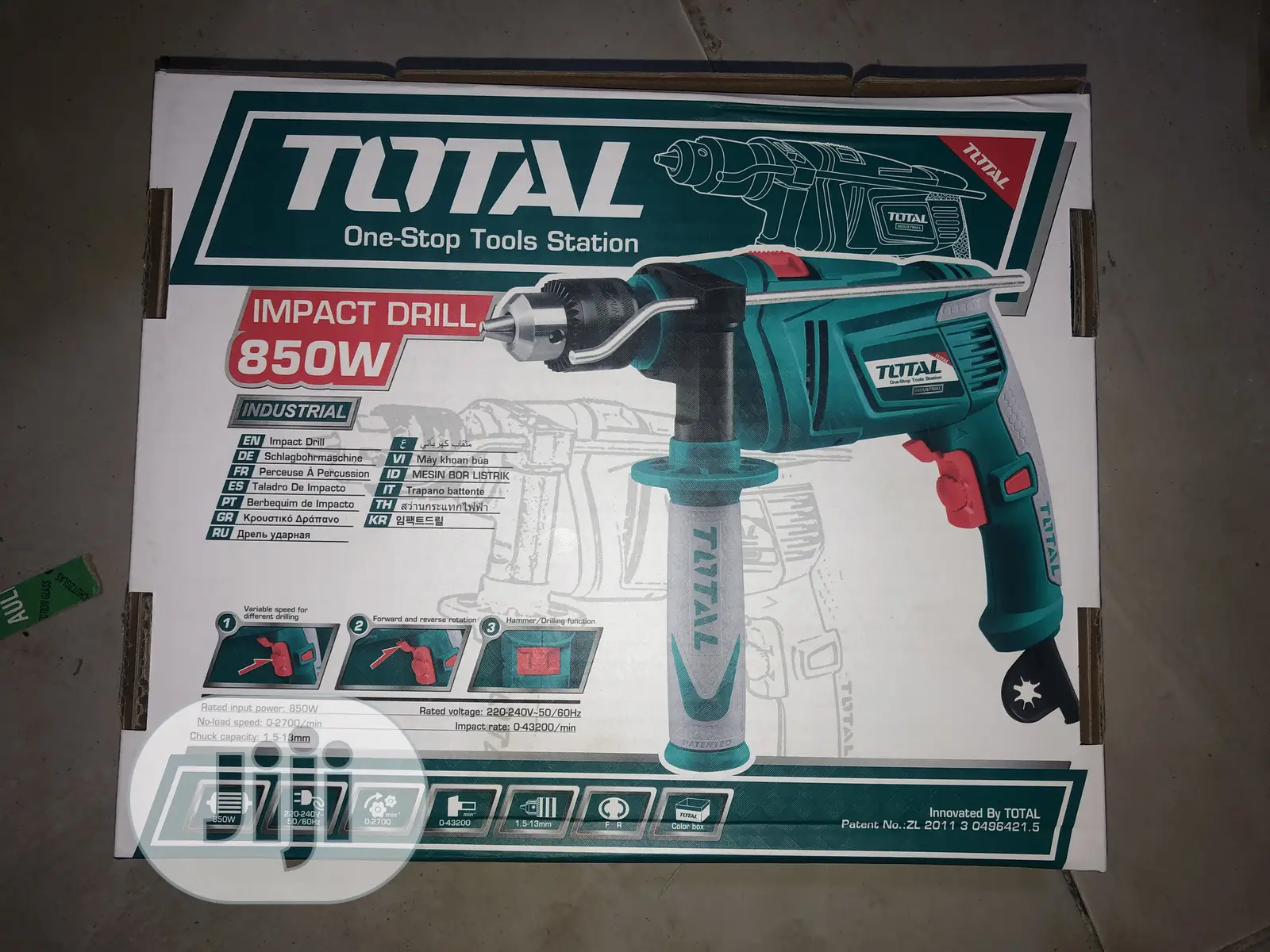 Total Impact Drill Machine 13mm 850W One Stop Station