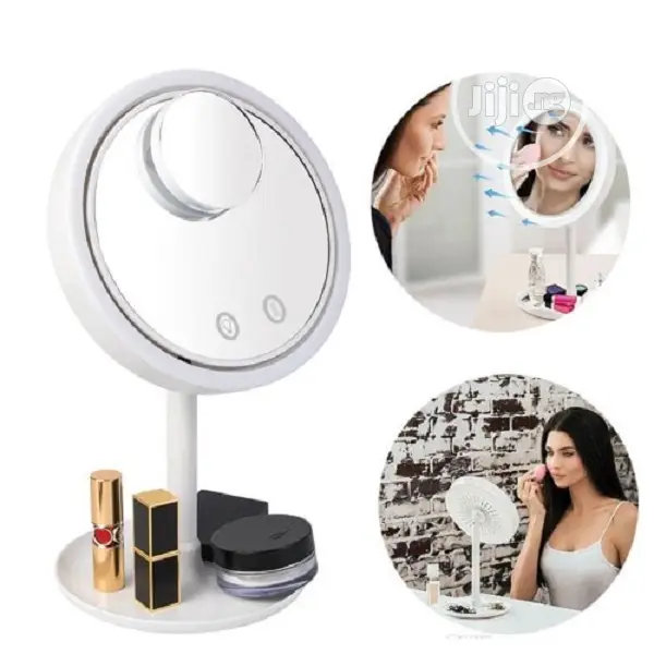 5x Magnification Sweat-Free Led Light Beauty Breeze Mirror