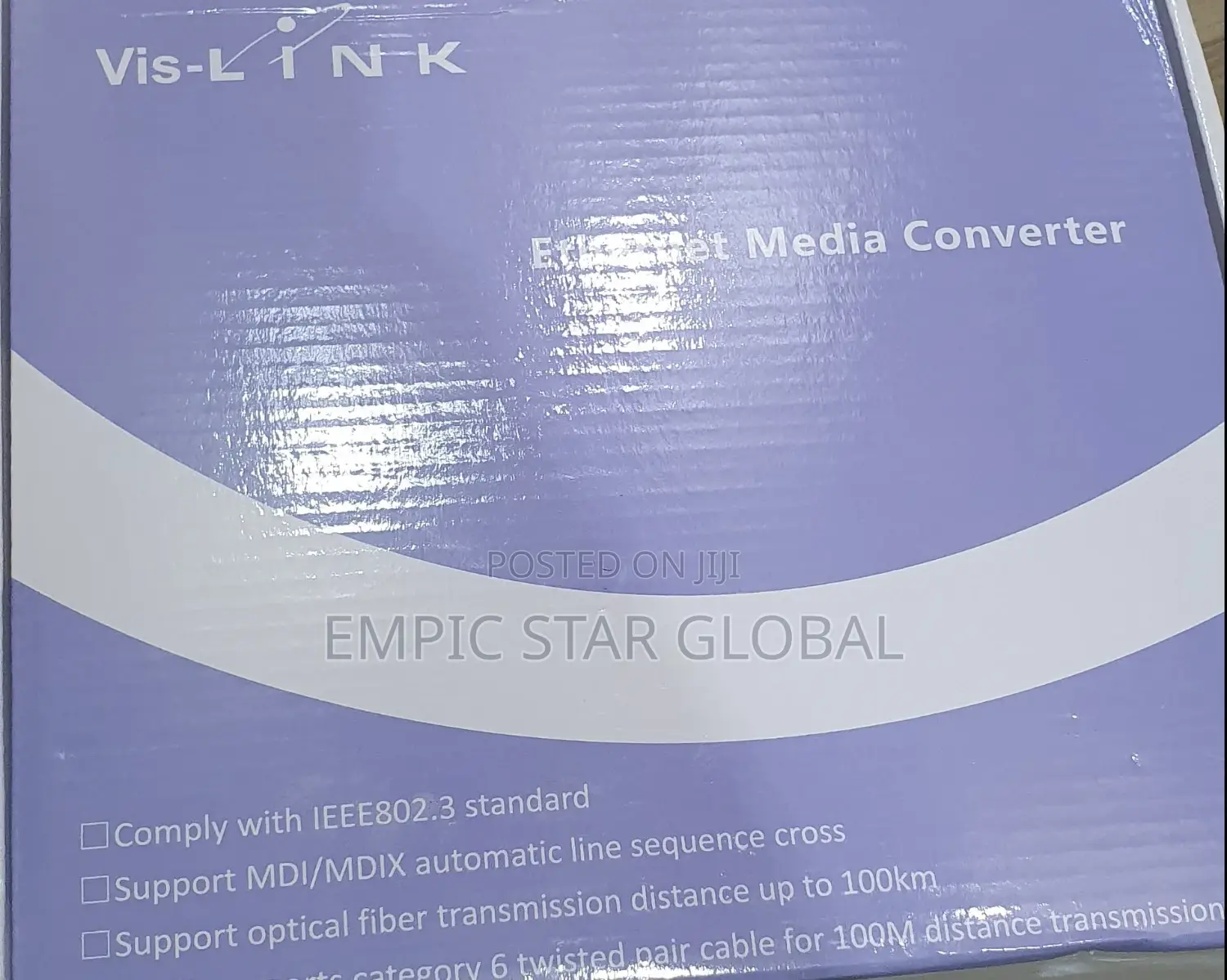 Vis-Link Ethernet to Fiber Media Converter Simplex Gigabit B