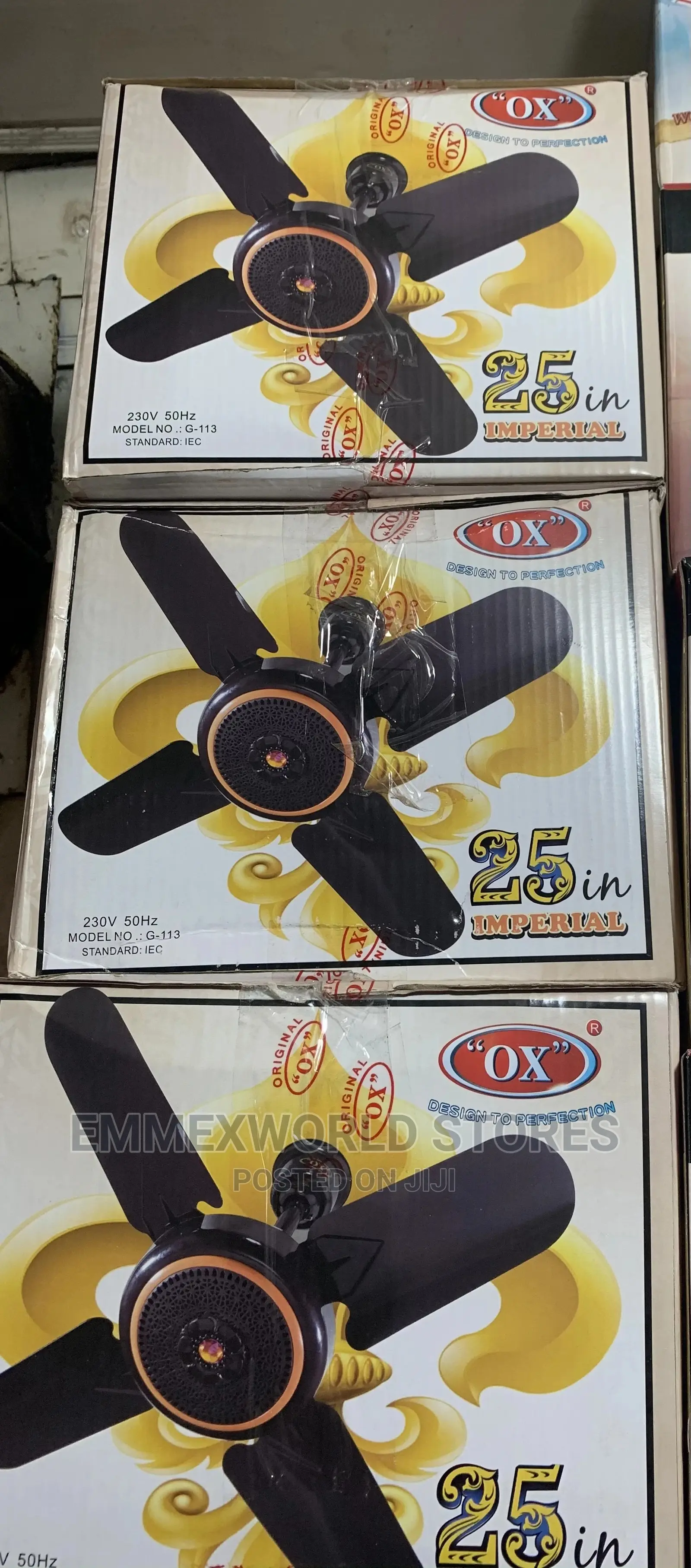Ox Short Blades Ceiling Fan 25”
