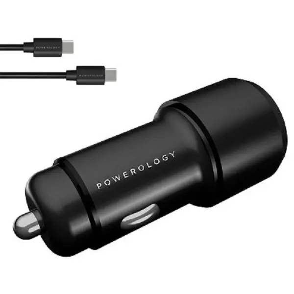 Powerology Aluminum USB Car Charger 36W