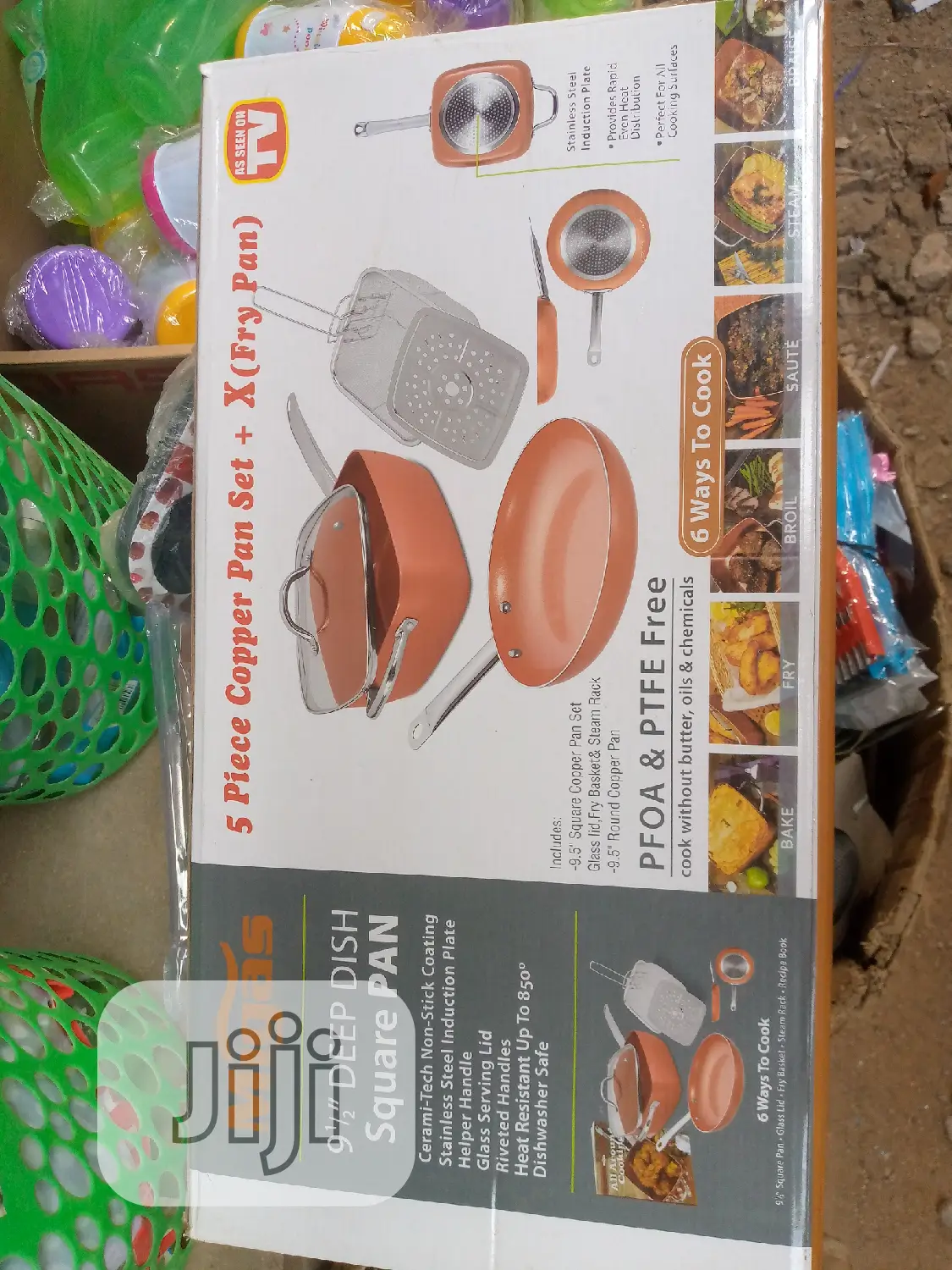 5 Pieces Copper Pan Set