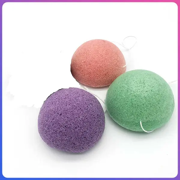 1pcs Round Shape Puff Konjac Sponge