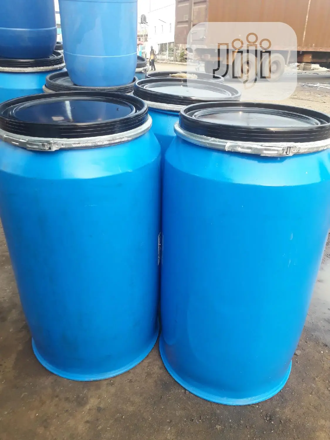 250 Litres Blue Rubber N Iron Drums