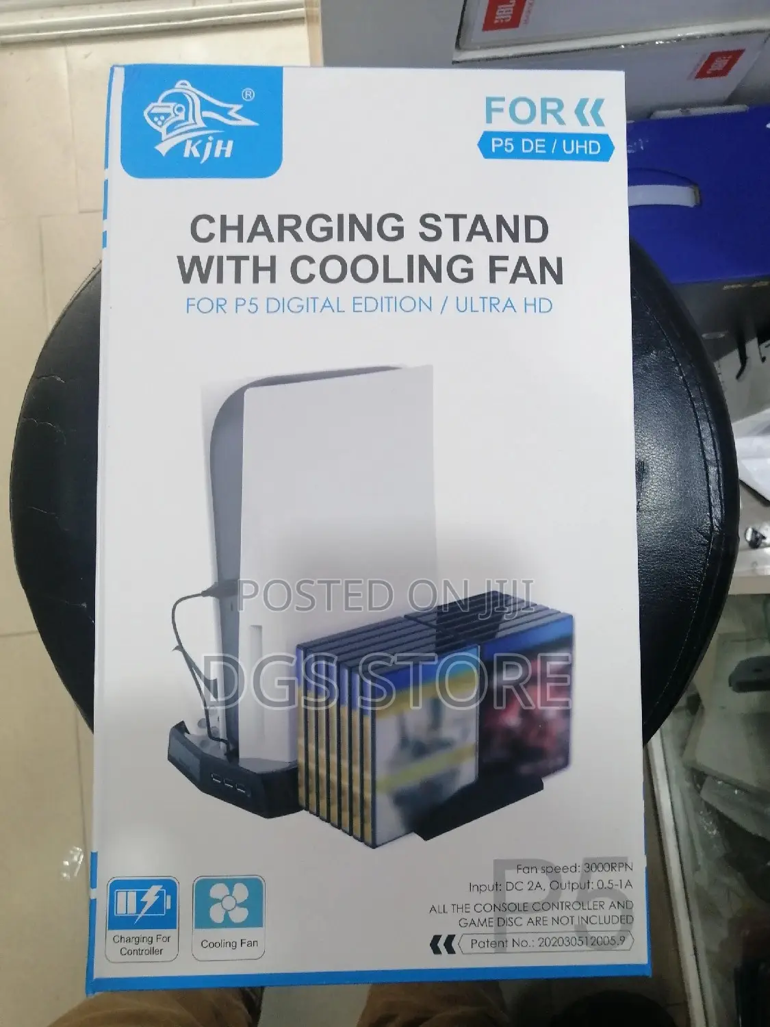 KJH Charging Stand With Cooling Fan for Ps5 Digital Edition
