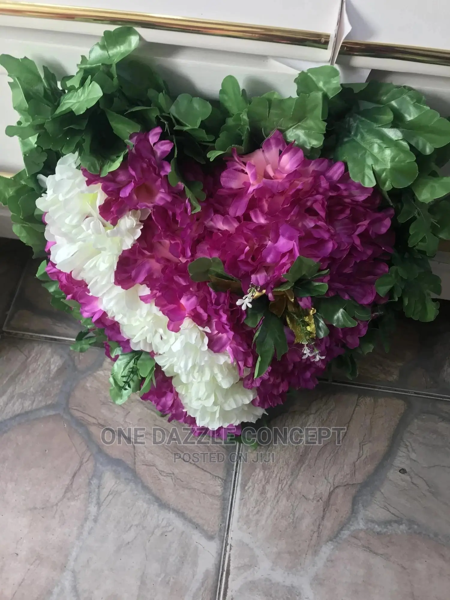 Funeral Wreath Cross and Heart Shape