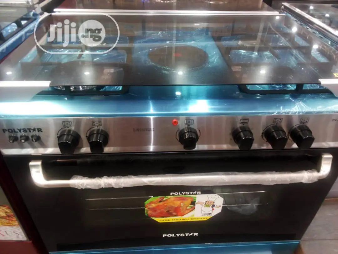 Polystar Gas Cooker 6bunner 4gas 2electric