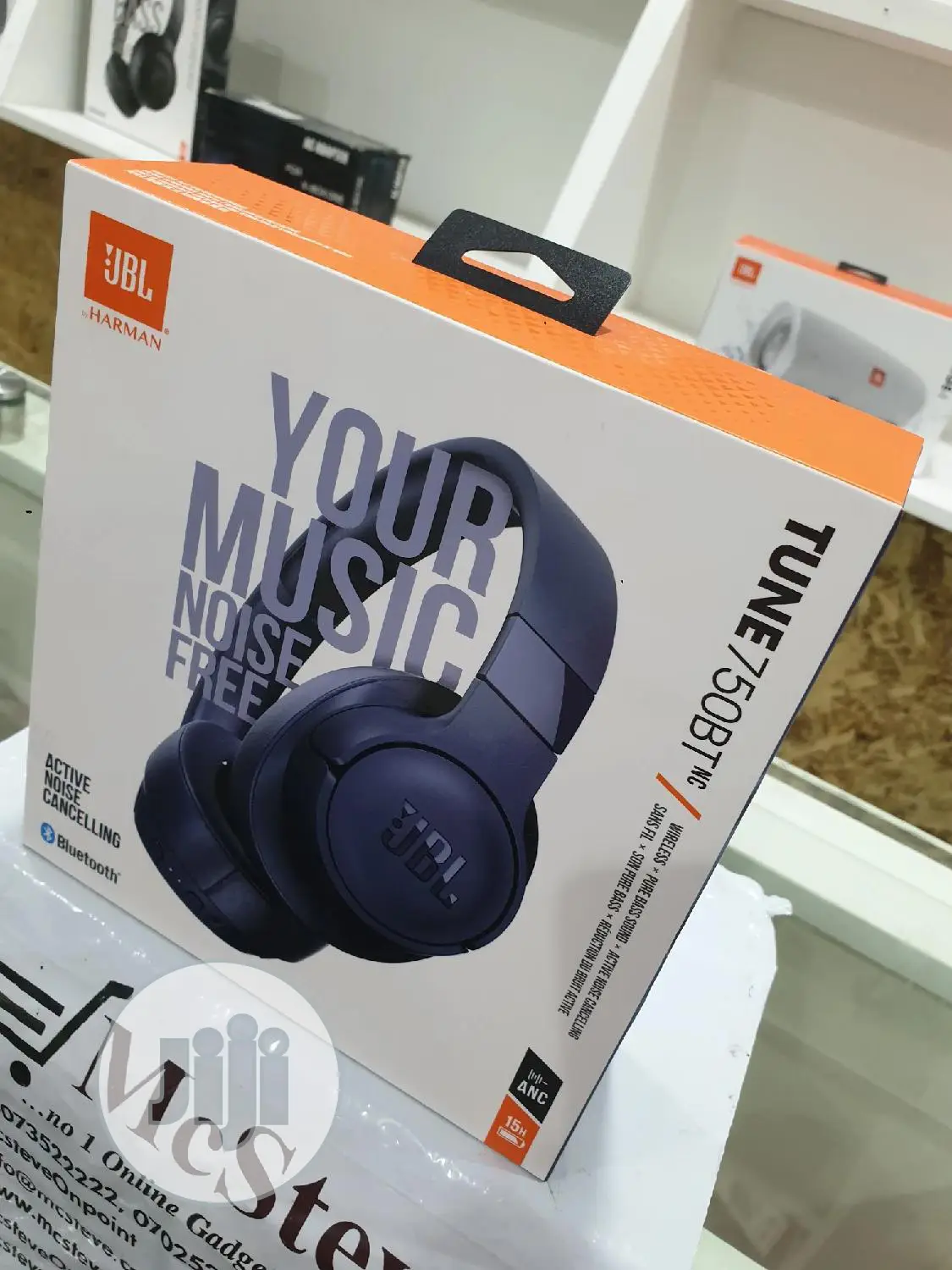JBL Tune 750BT Active Noise Cancelling Wireless Headphones