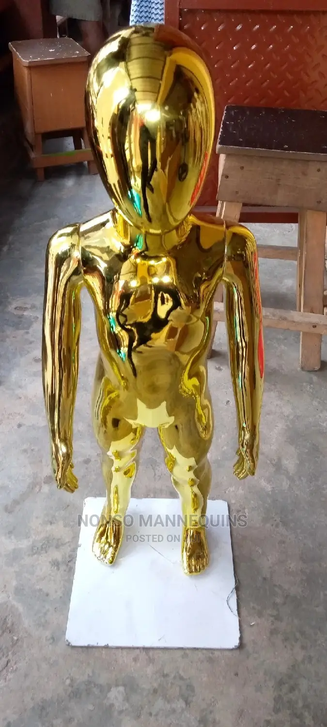 Age 1 To 3 Years Gold Kid Mannequin