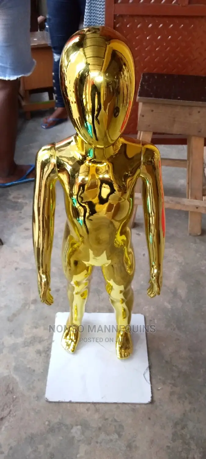 Age 1 To 3 Years Gold Kid Mannequin