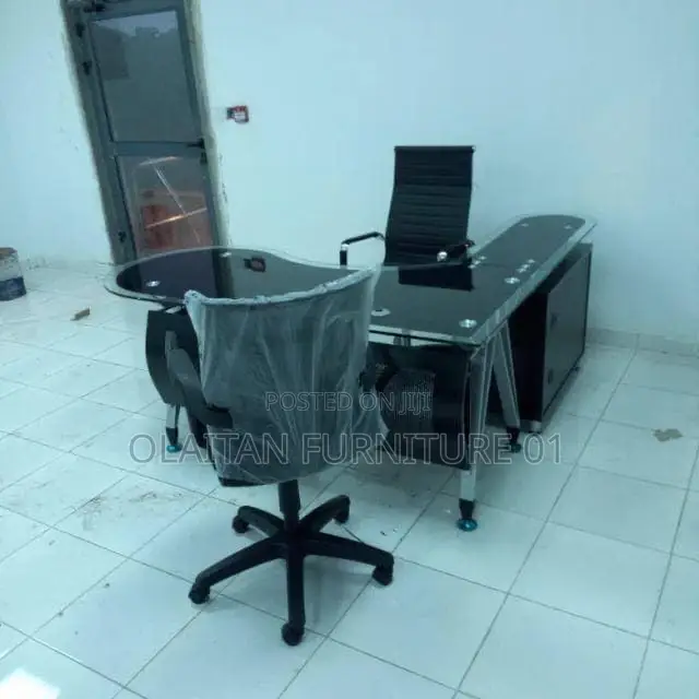 Executive Glass Table +Swivel Chair
