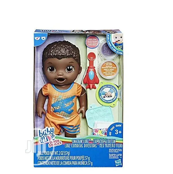 Baby Alive Super Snacks Snackin’ Luke – Black Hair