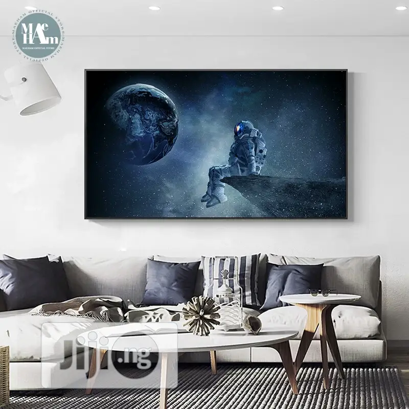 Nordic Space Spaceship Wall Art Canvas
