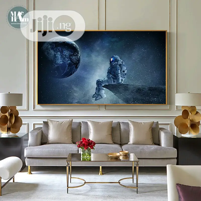 Nordic Space Spaceship Wall Art Canvas