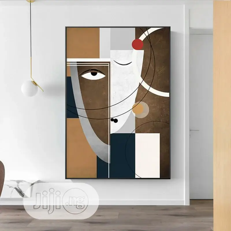 Modern Abstract Figure Painting Splice Face