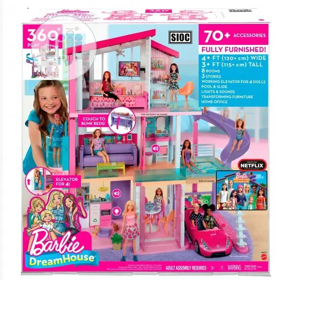 Barbie Dreamhouse Dollhouse With Wheelchair Accessible Eleva