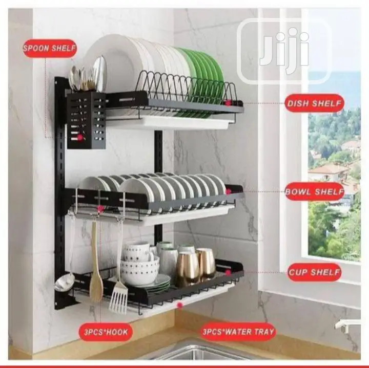 3 Steps Alloy Dish Rack/Drainer