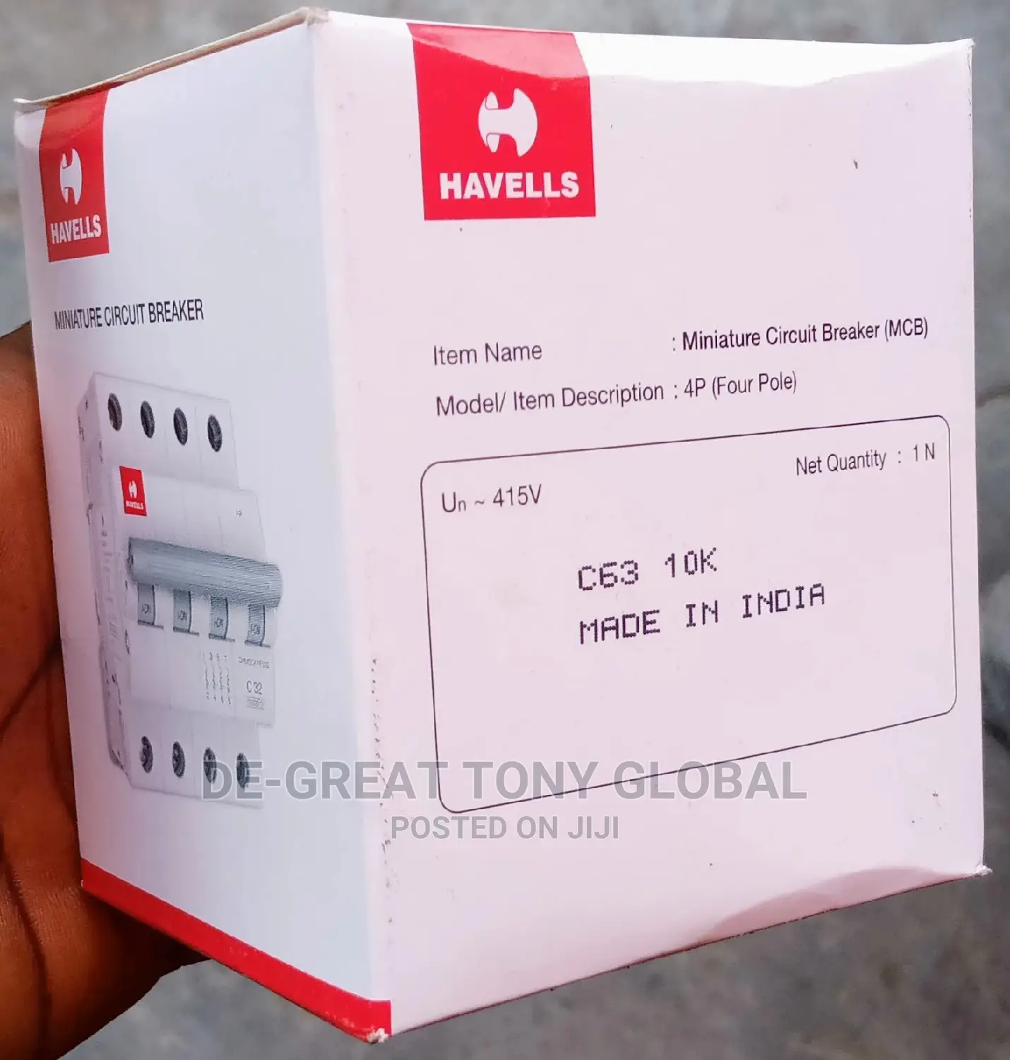 63A 4pole Breaker Havells