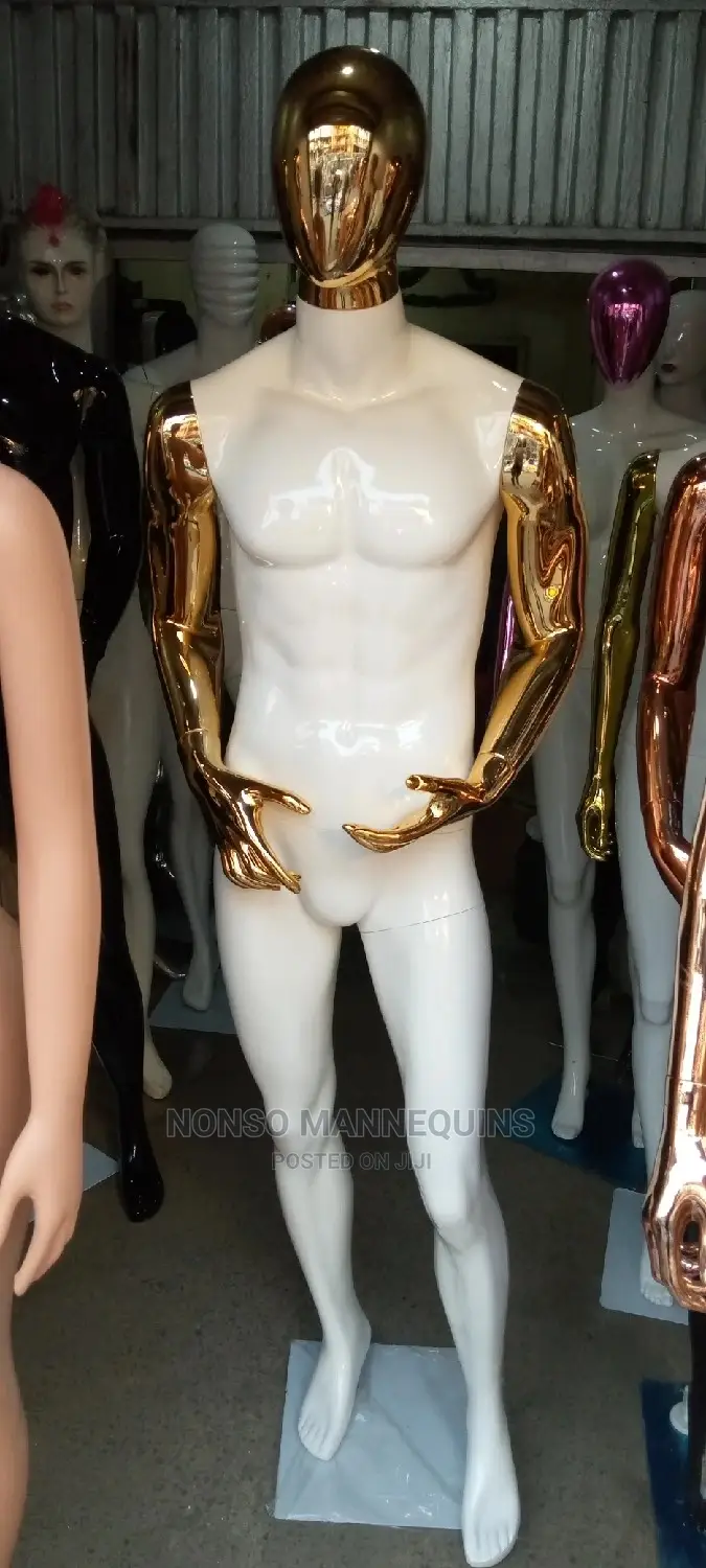 Gold White Male Fibre Mannequins
