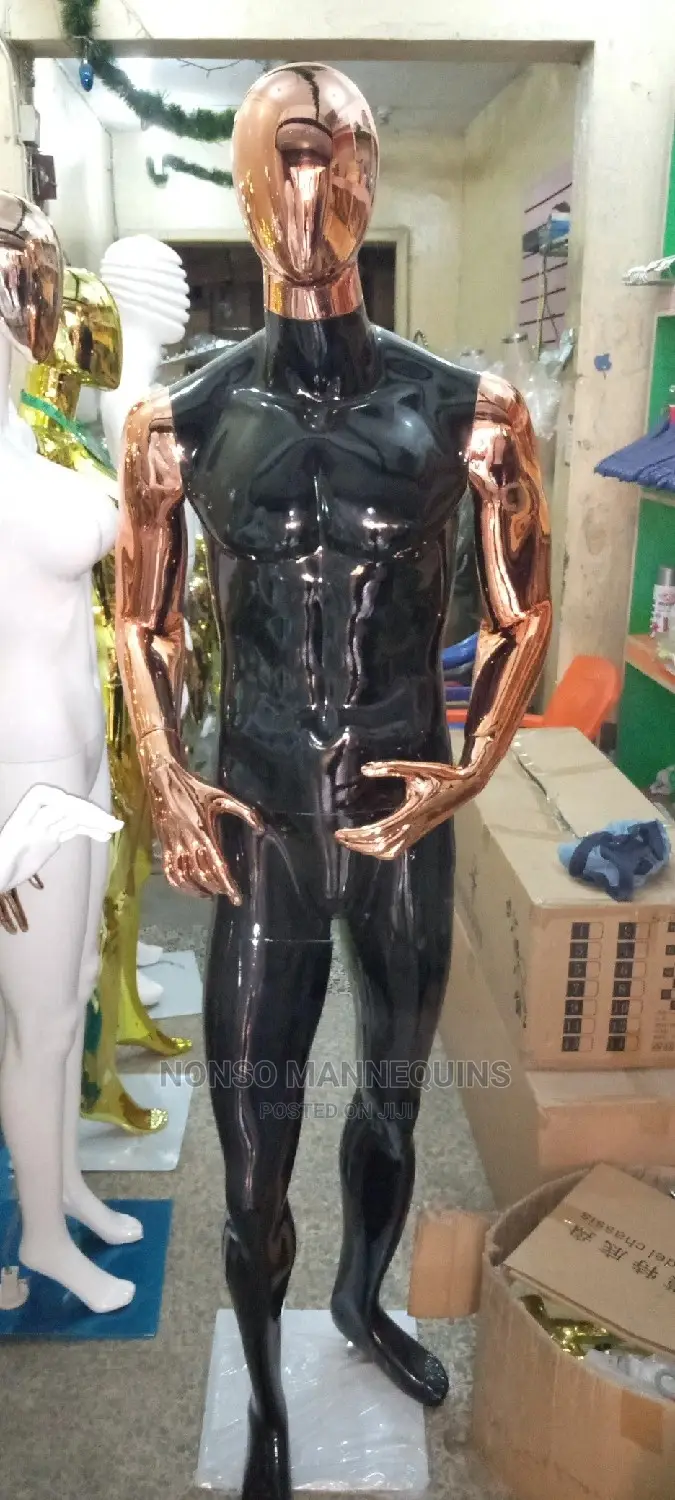 Black Rose Gold Male Full Body Mannequins