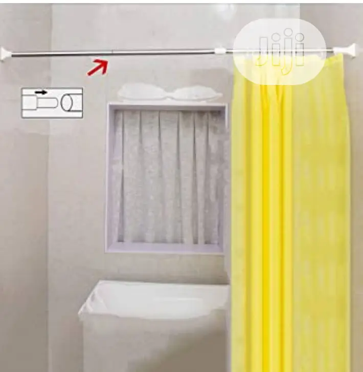 Adjustable Shower Curtain Pole 140cm Extended to 260cm