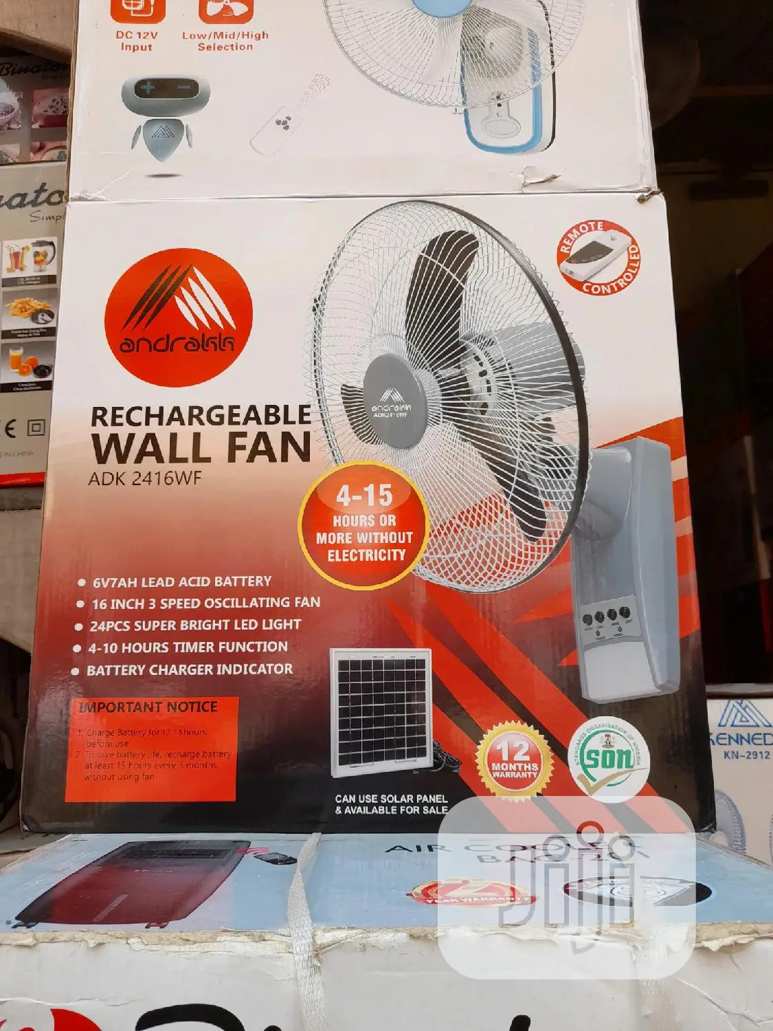 Rechargeable Wall Fan