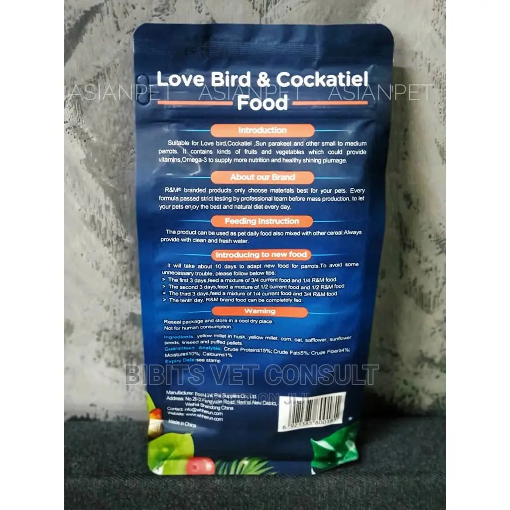 Love Bird Cockatiel Food 908g