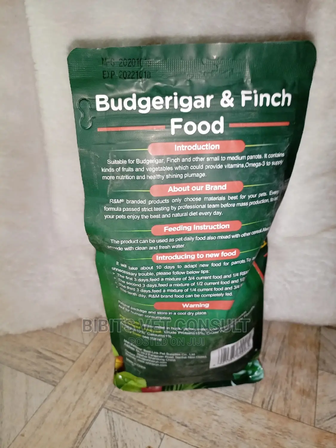 Budgerigar Finch Bird Food 908g