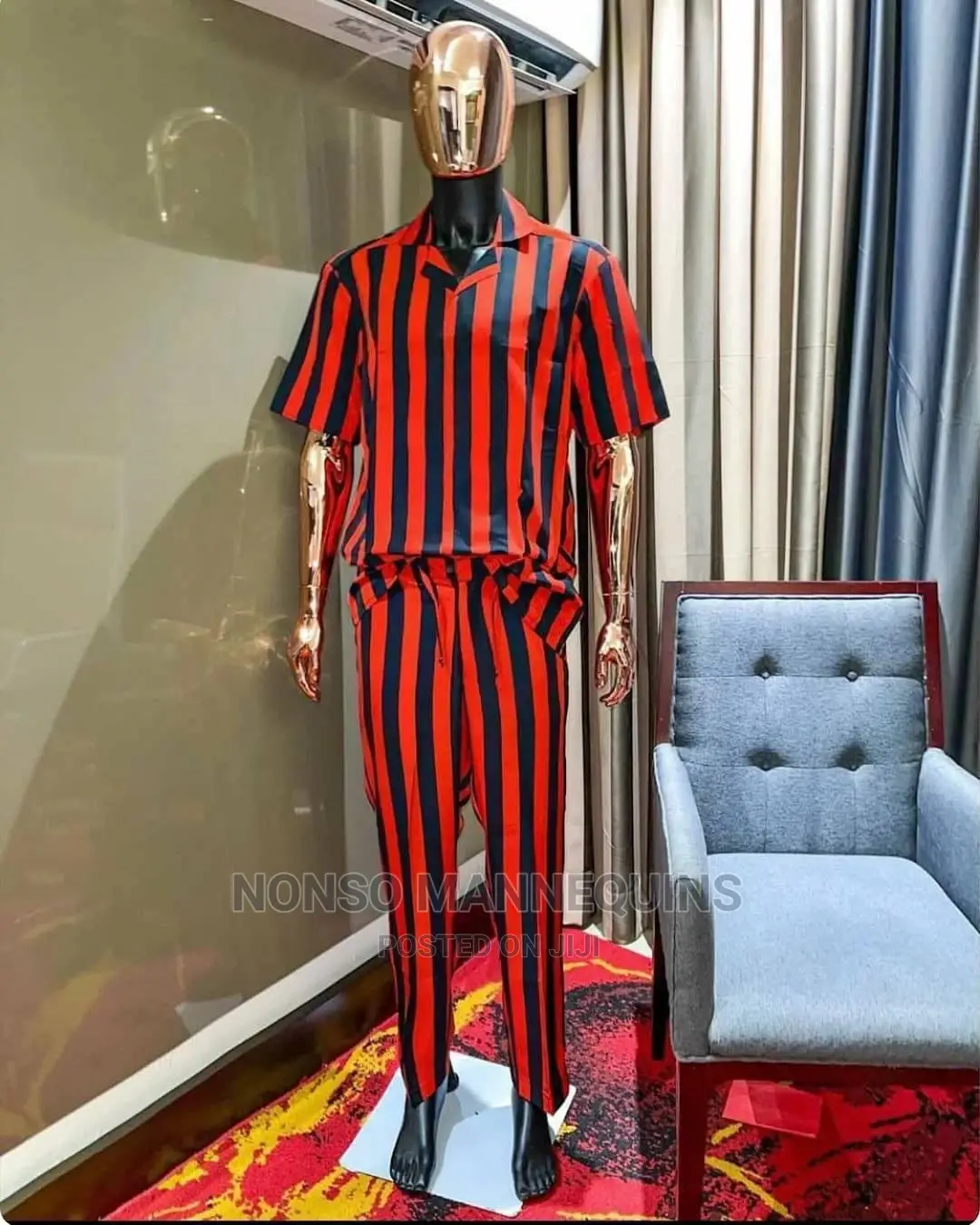 Black and Bronze Male Full Body Mannequins