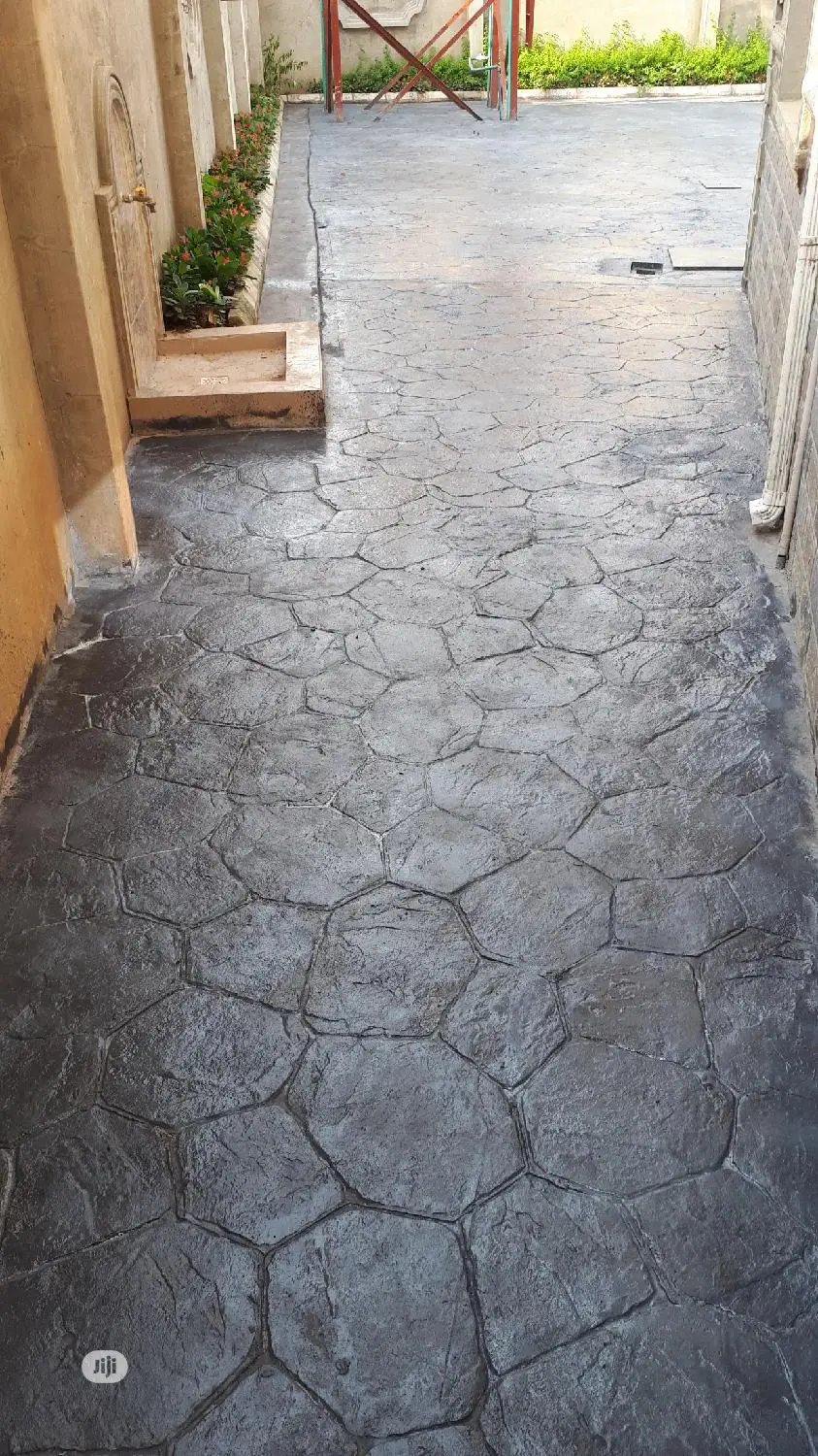 Random Stone Pattern Stamp Concrete
