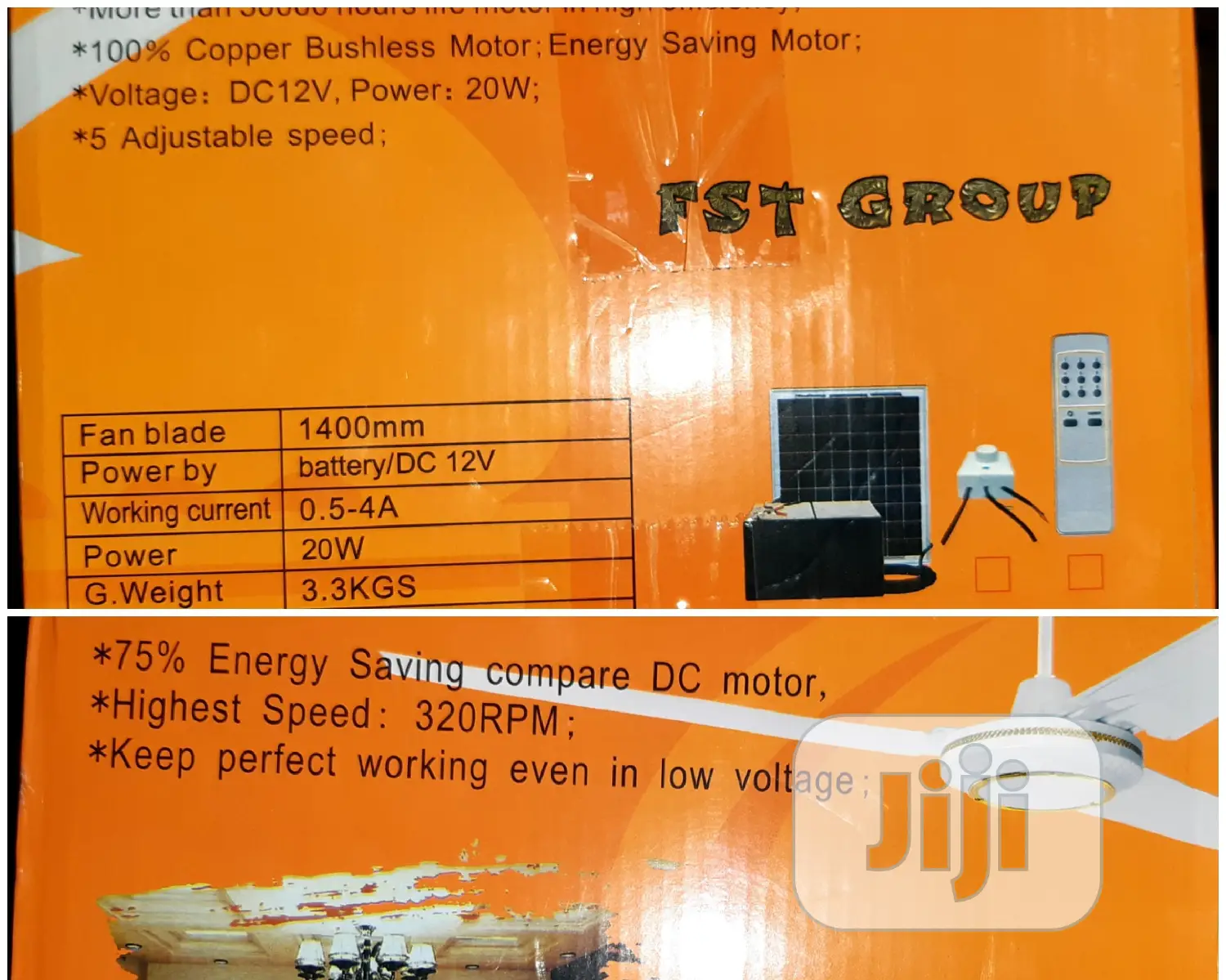 56inchs AC/DC Ceiling Fan With Low Wattage 20w