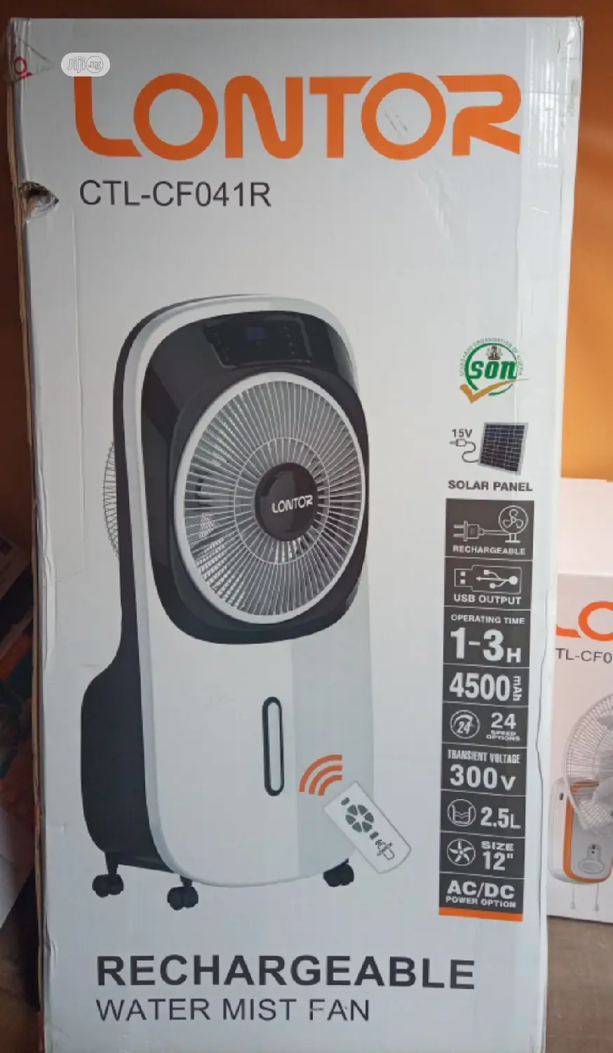 Lontor Rechargeable Mist Fan Air Cooler With Remote