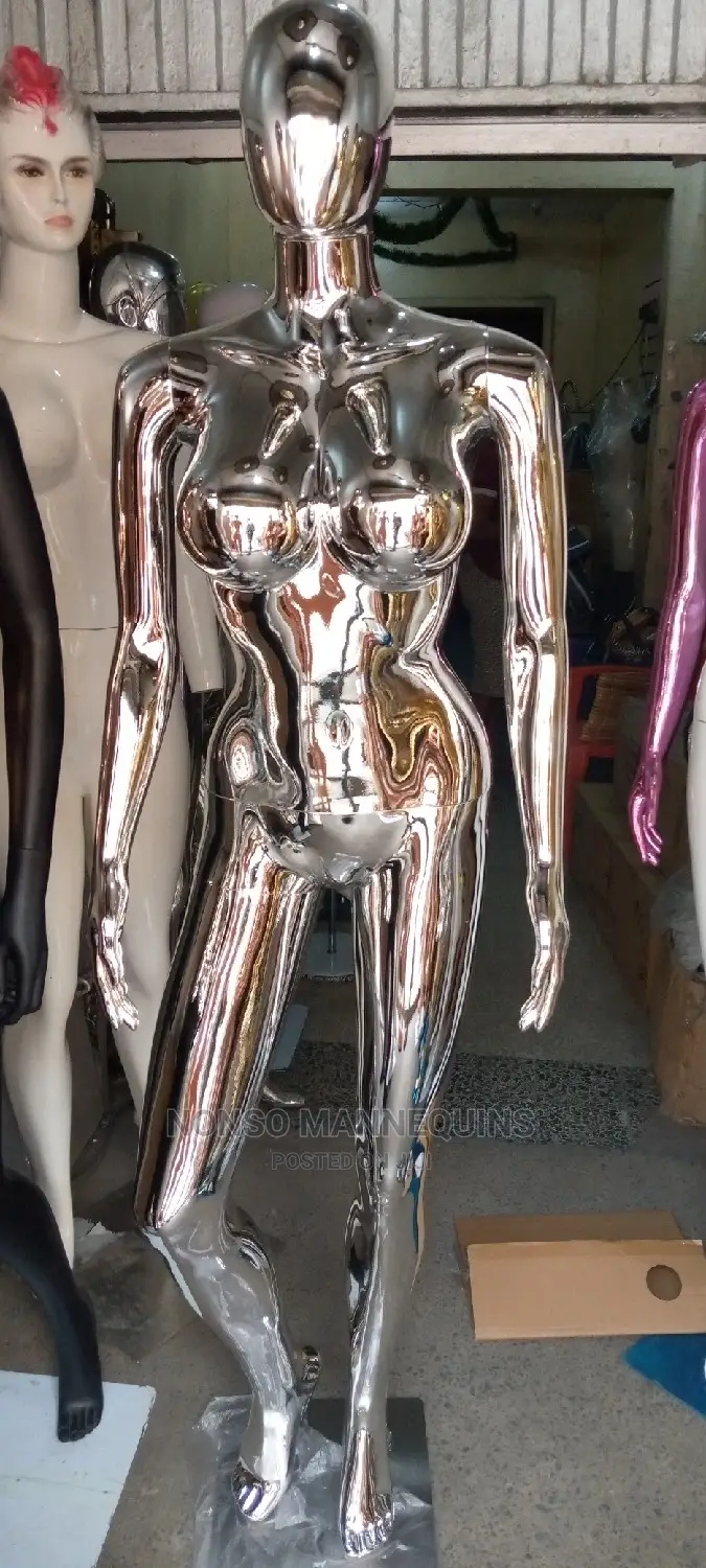 Silver Big Breast Faceless Female Mannequins