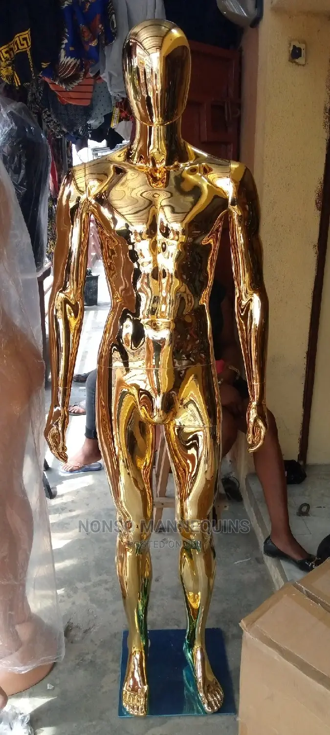 Gold Man Full Body Faceless Fashion Display Mannequin