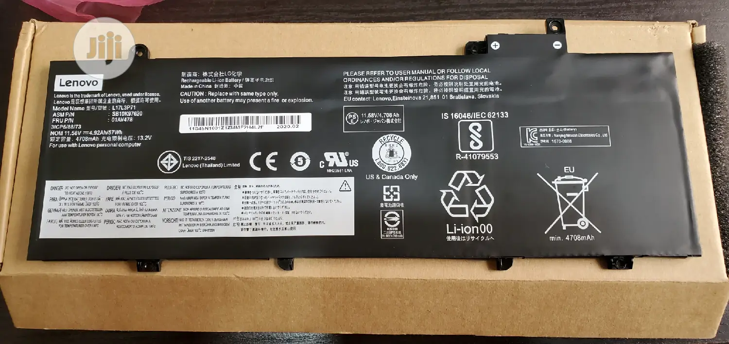 Lenovo Thinkpad T480s 57wh Battery (L17L3P71)