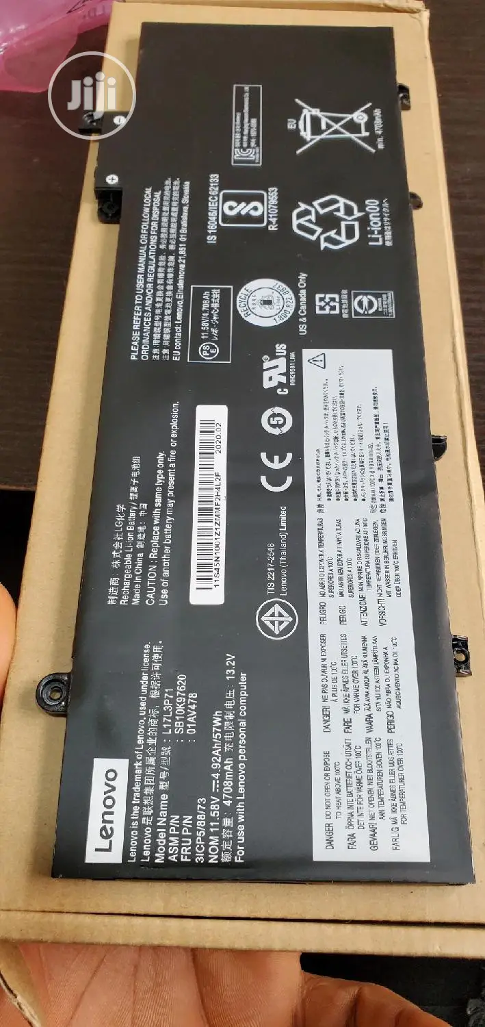 Lenovo Thinkpad T480s 57wh Battery (L17L3P71)