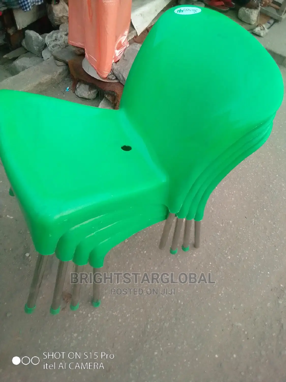 Strong Plastic Chair With Metal Legs