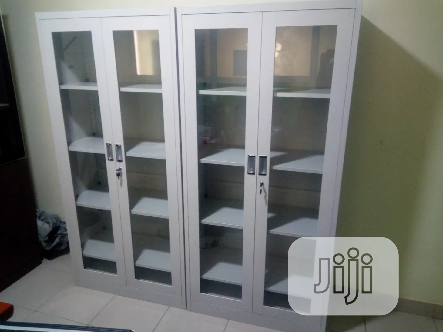 1.8 Meters Metal Office Cabinet With Glass Door