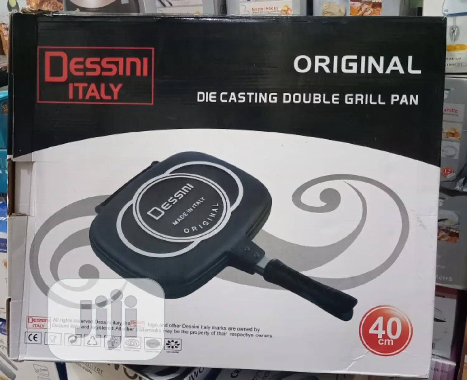 Dessini Non-Stick Double Sided Pressure Grill Pan 40cm