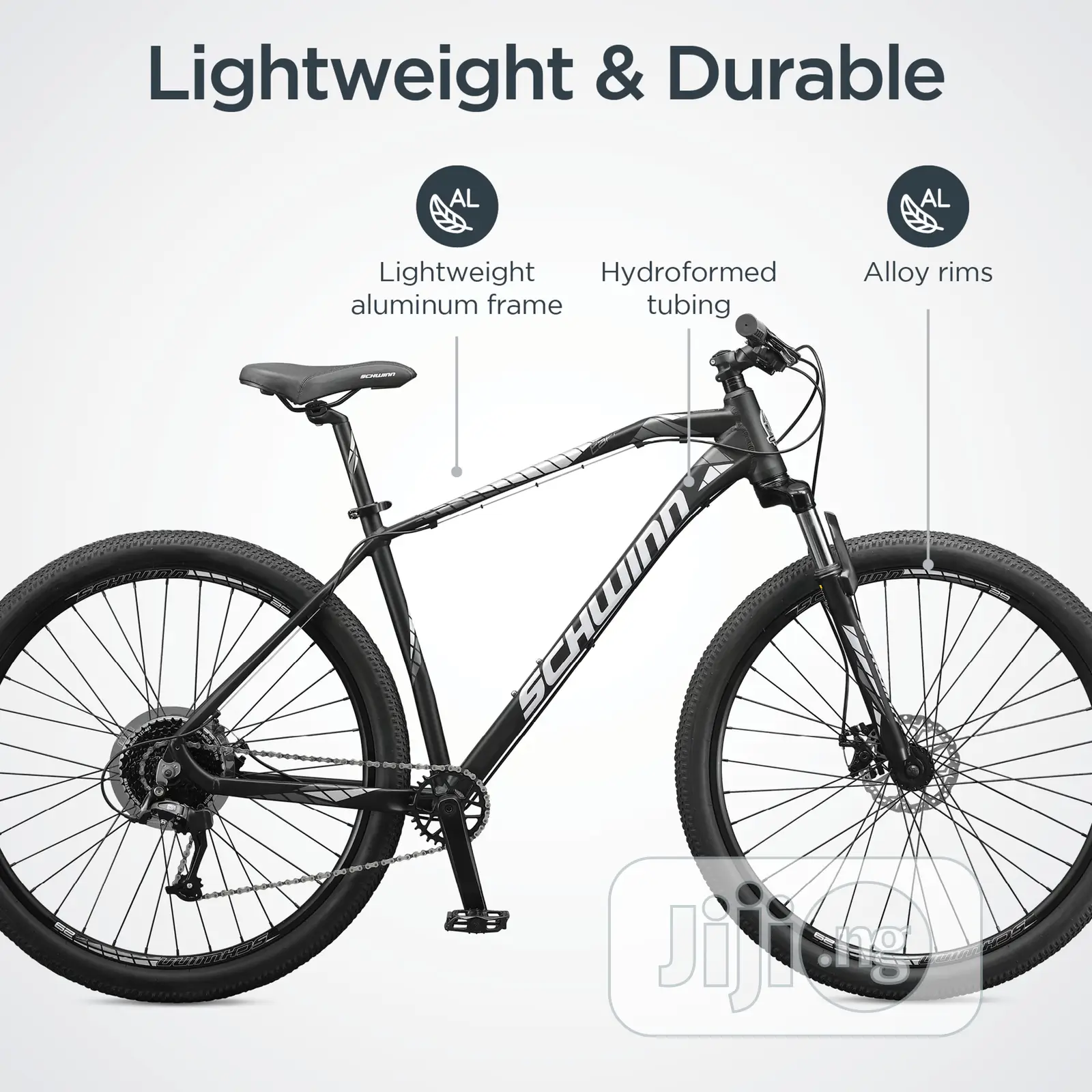 Schwinn Taff Mountain Bike, 29-Inch Wheels, 8 Speeds, Black