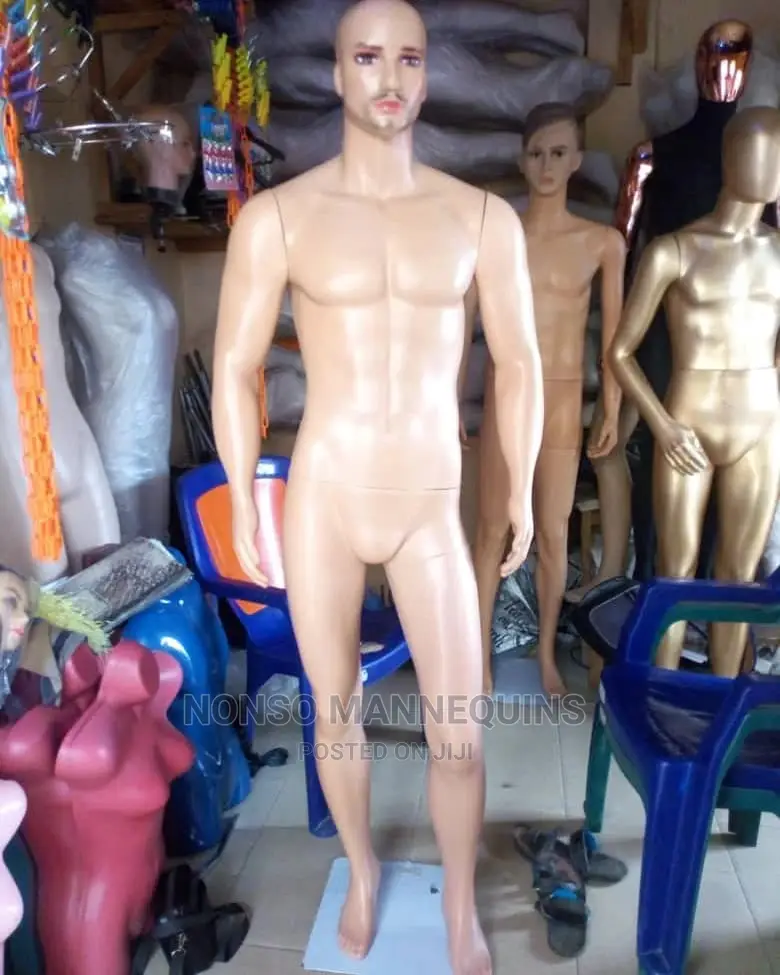 Plastic Male Huge Bald Head Mannequin For Display
