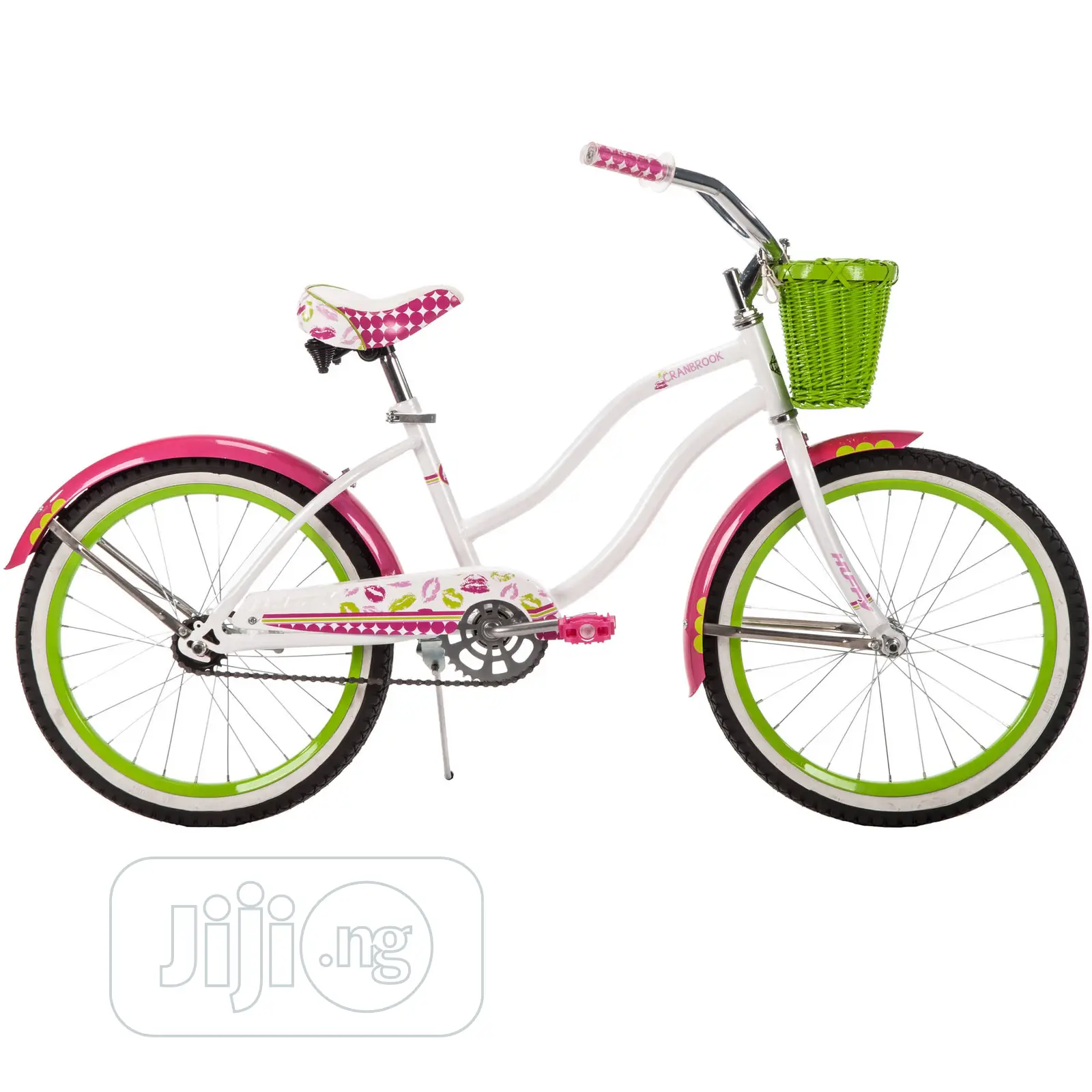 Huffy 20" Cranbrook Girls' Cruiser Bike With Basket, White
